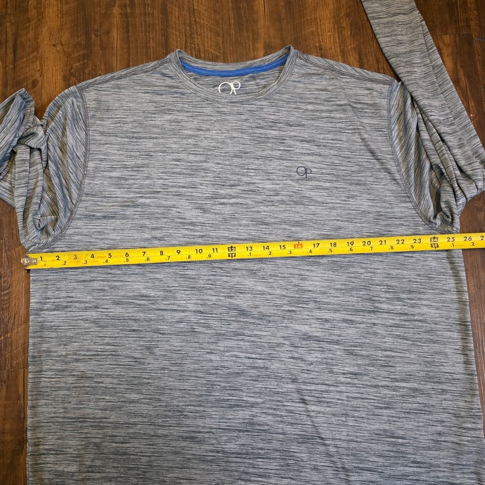 Ocean Pacific OP Performance Long Sleeve Athletic Shirt - Mens XXL - Gray - Picture 10 of 11